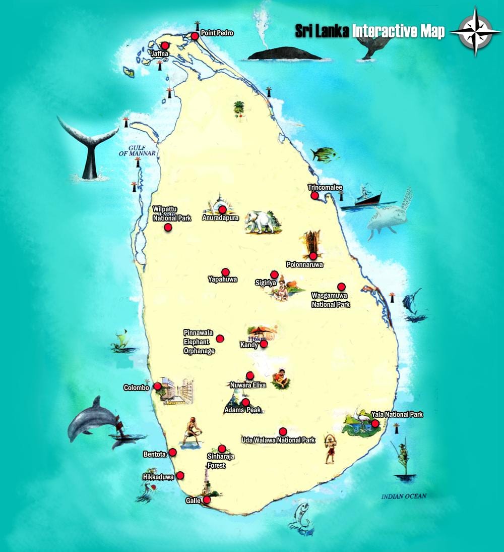 žemėlapis jaffna Šri Lanka