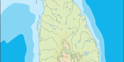 Šri Lanka vektorinis žemėlapis