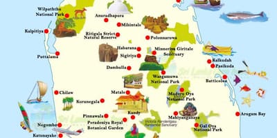 Žemėlapis unawatuna Šri Lanka